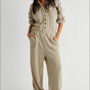 Free People Ride or Die Jumper in Sage Beige